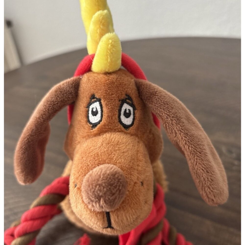 Rudolph Red Nosed Reindeer 15”Plush Red Rope Squeak Dog Toy “Fetch For Pets.” - Picture 6 of 6